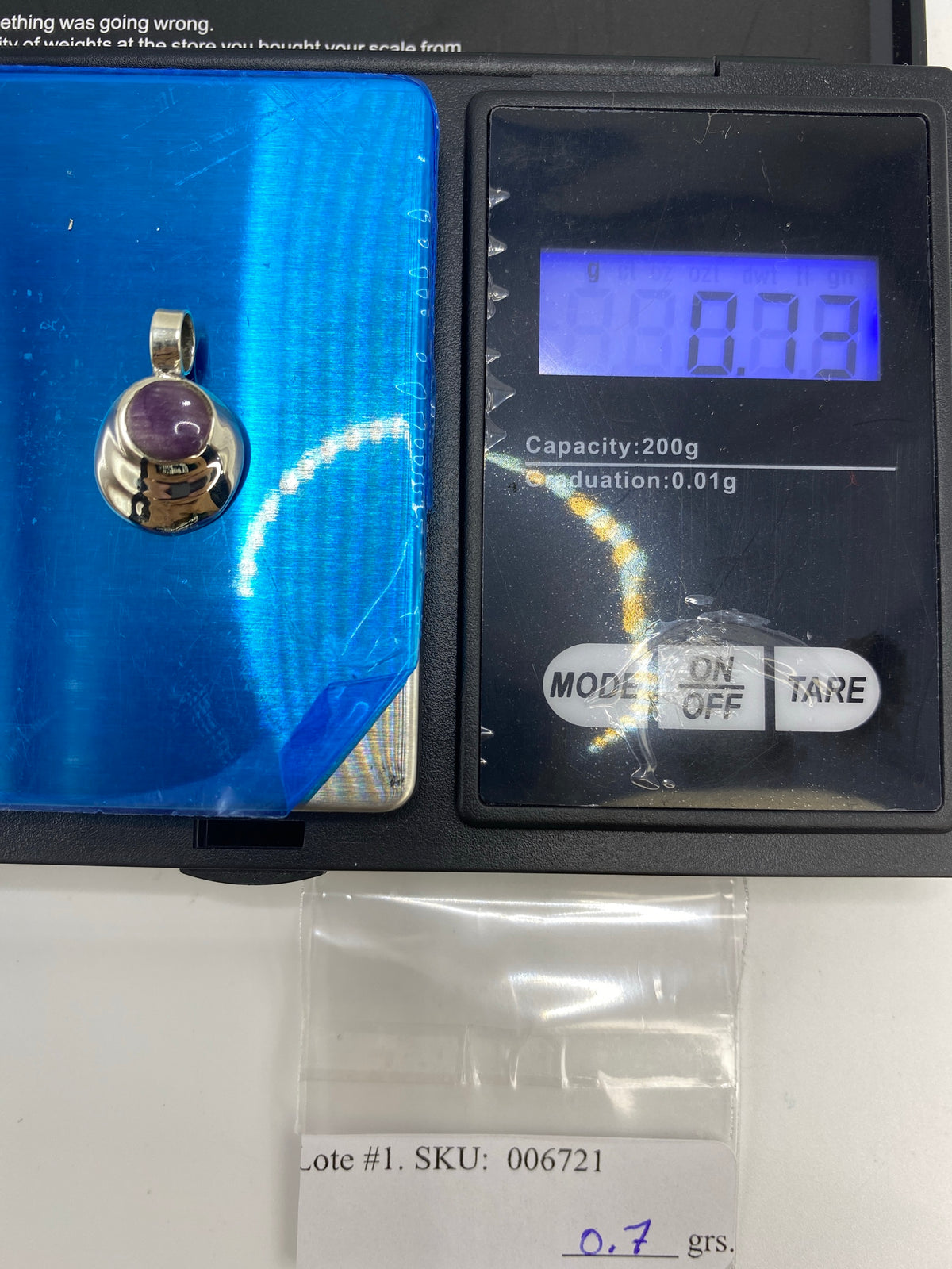 Dije de Plata con Piedra Morada — Taxco 925 — foto 6