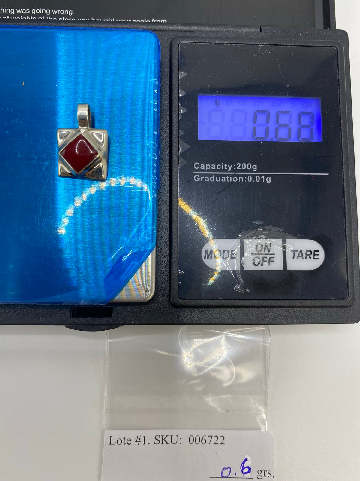 Dije de Plata 925 con Piedra Roja — Taxco — foto 6