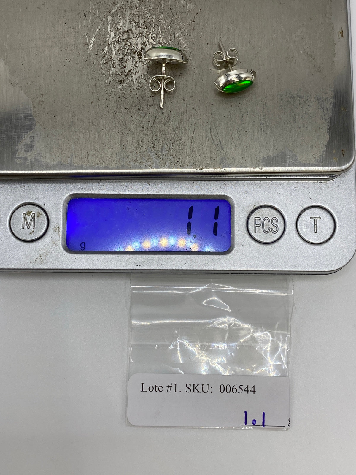 Aretes Plata Ópalo de Fuego Verde — Taxco 925 — foto 6