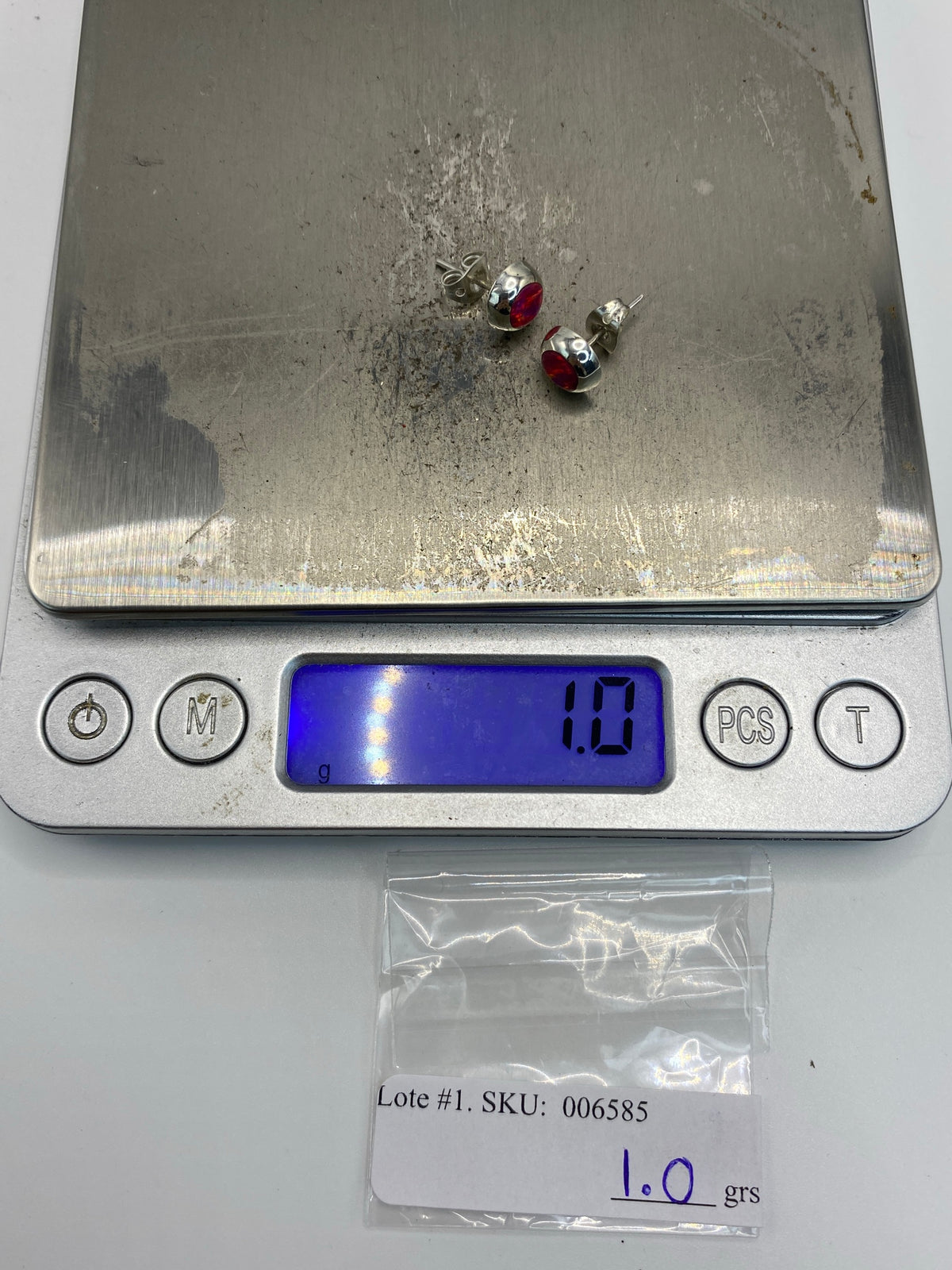 Aretes de Plata con Ópalo de Fuego Rosa — Taxco 925 — foto 6