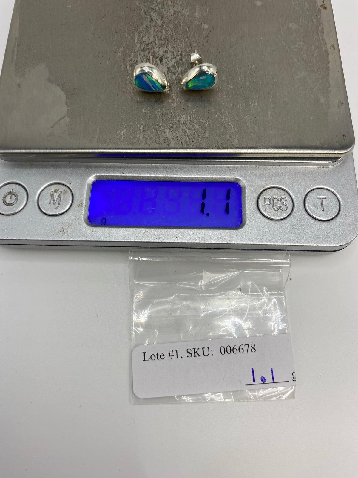 Aretes de Plata con Ópalo de Fuego — Taxco 925 — foto 6