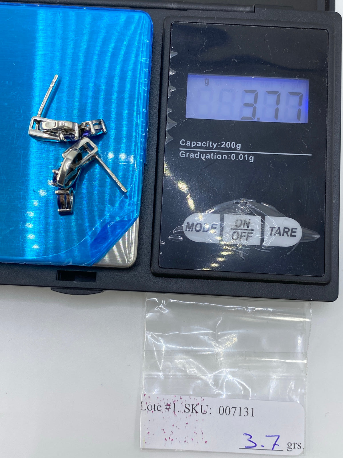 Aretes Plata Circonia Morada — Taxco 925 — foto 6
