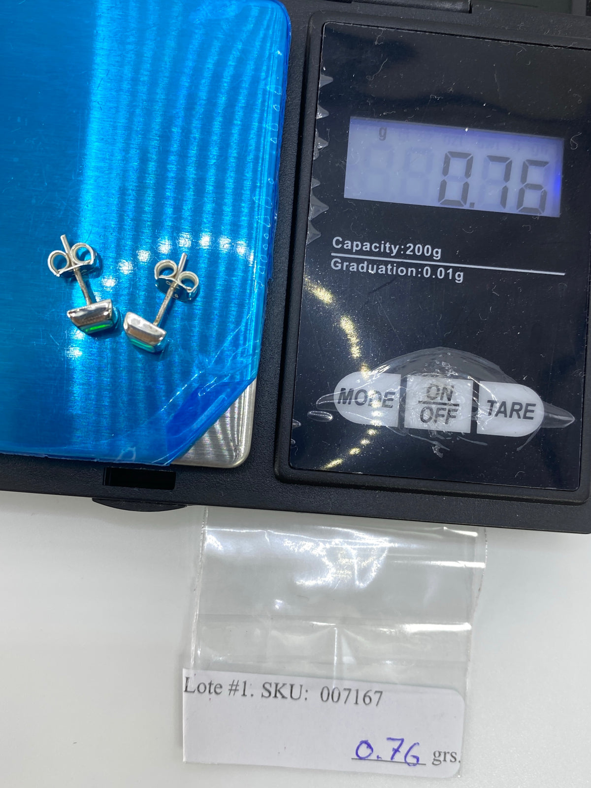 Aretes de Plata con Ópalo de Fuego — Taxco 925 — foto 6