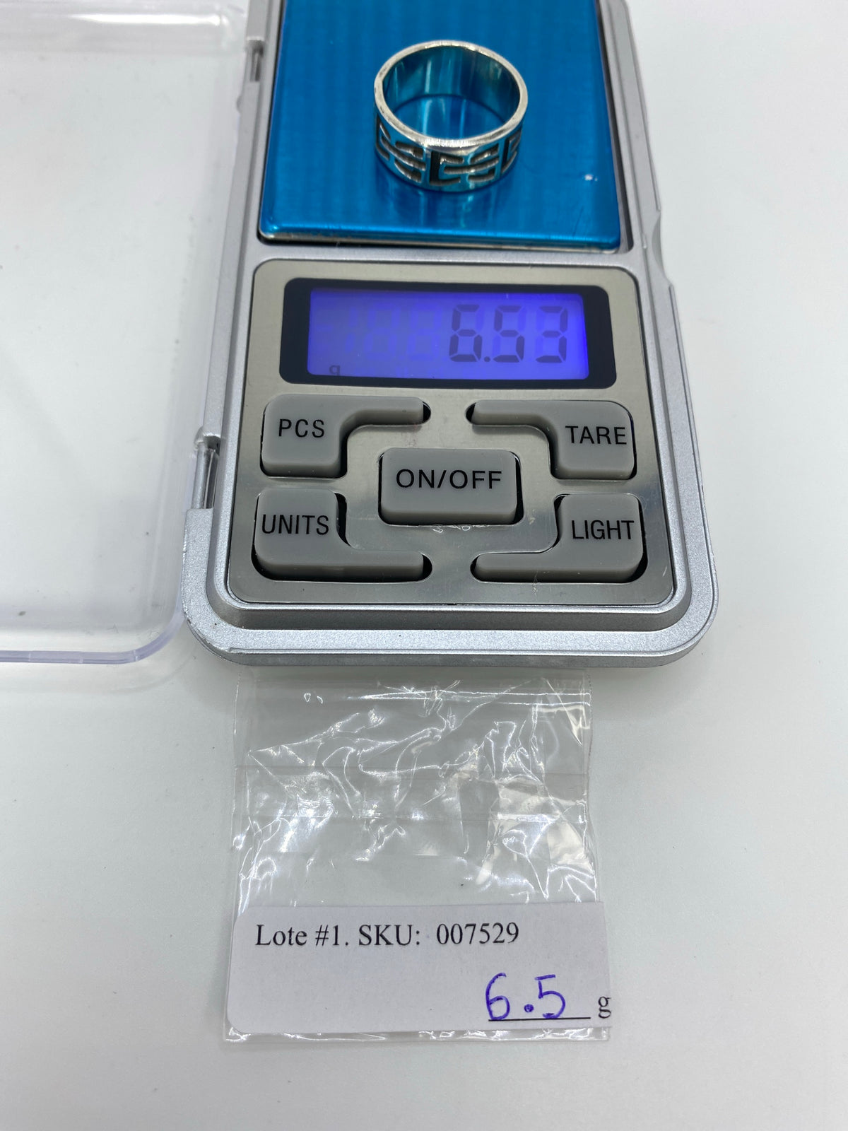 Anillo Repujado Geométrico Prehispánico — Plata 925 Taxco — foto 6