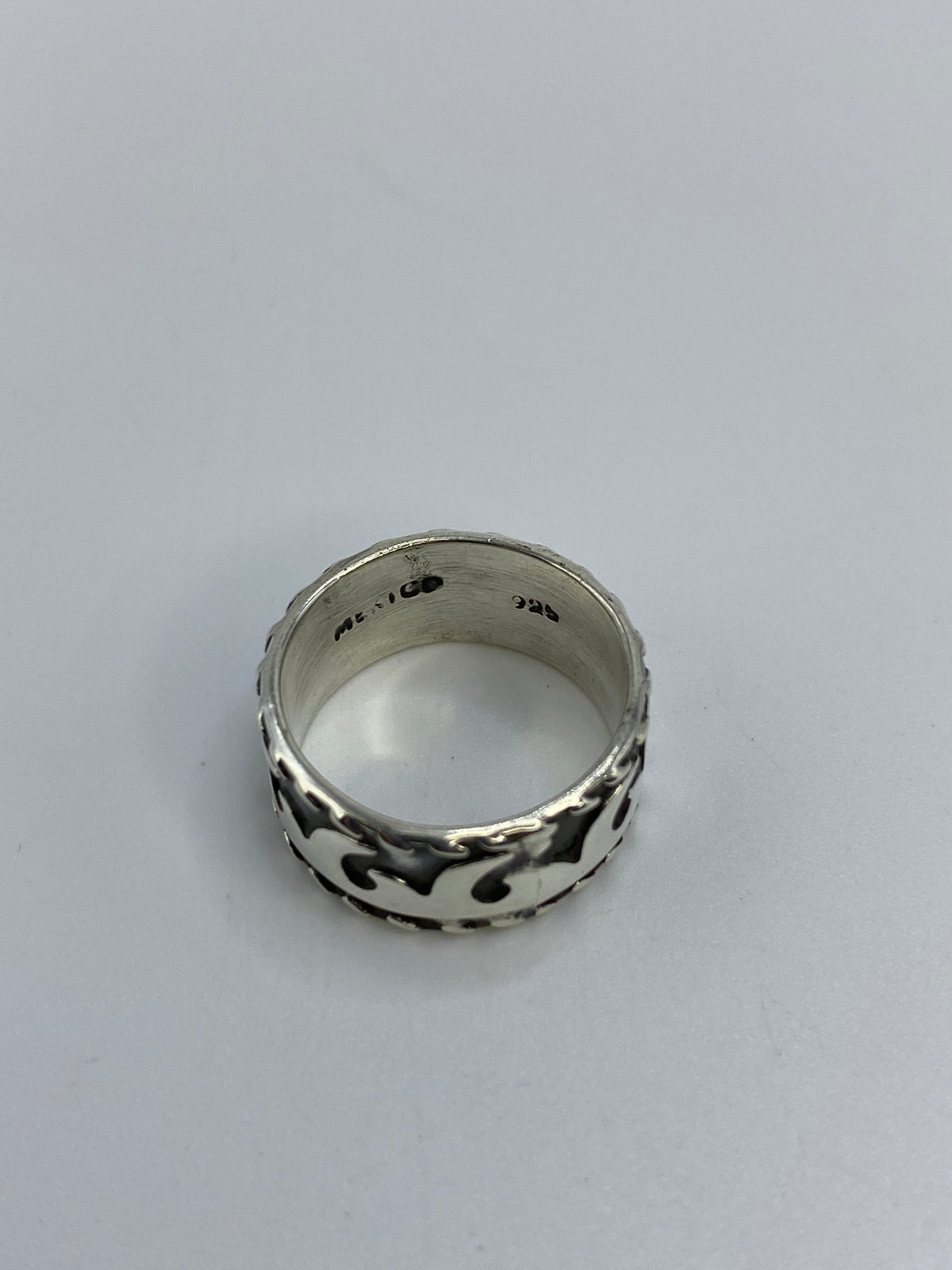 Anillo de Plata Repujado Étnico — Taxco 925 — foto 6
