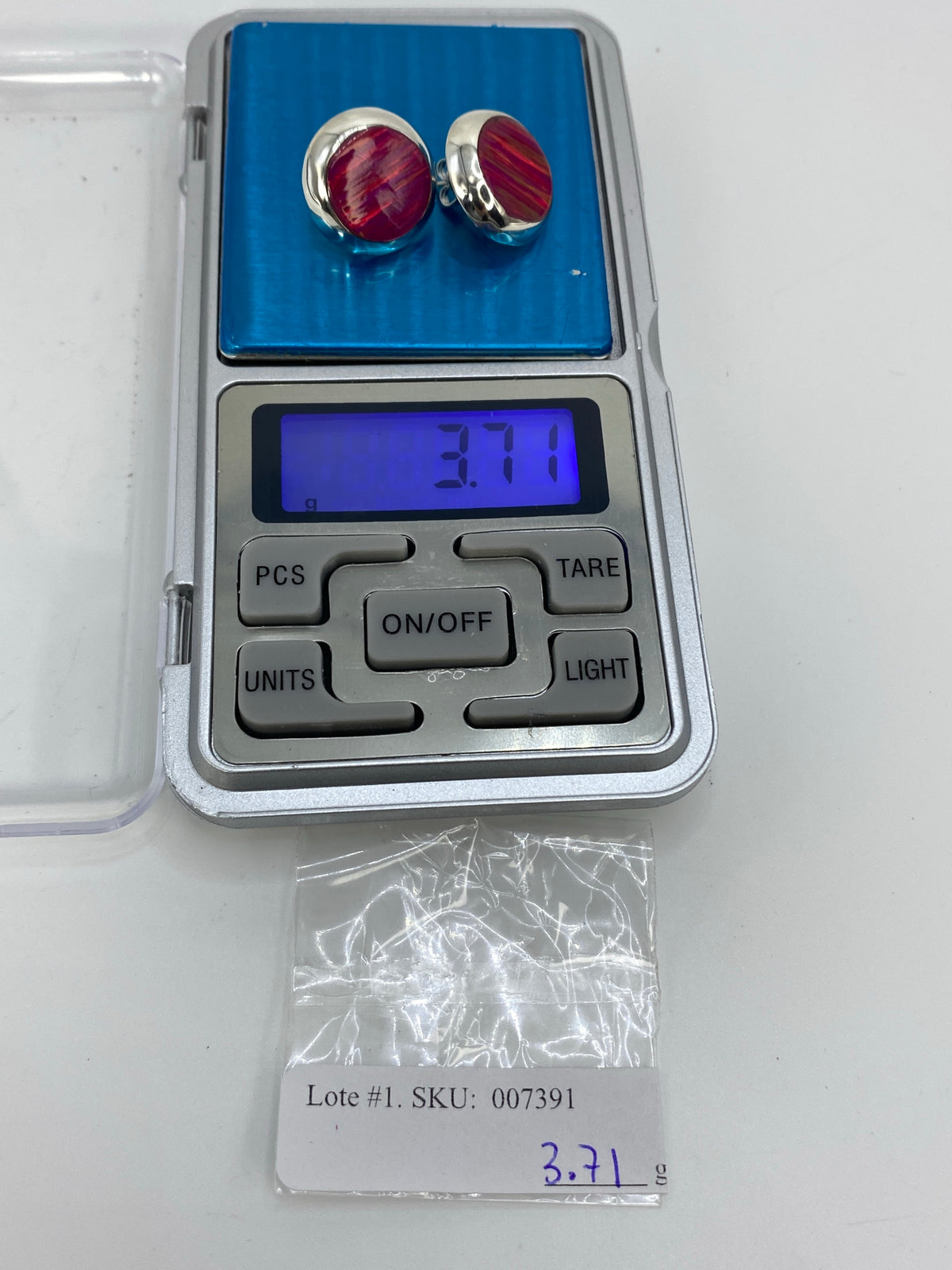 Aretes de Plata con Ópalo de Fuego Rosa — Taxco 925 — foto 6
