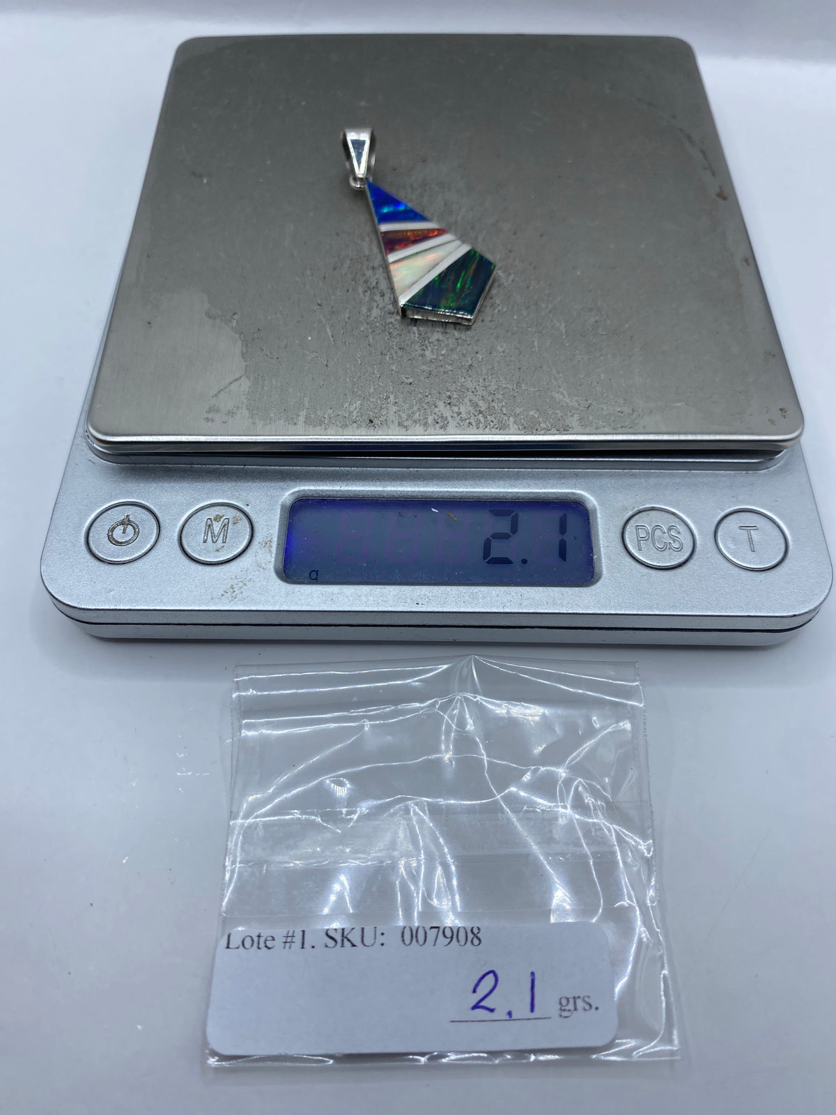 Dije de Plata 950 con Ópalo Multicolor — Taxco — foto 6