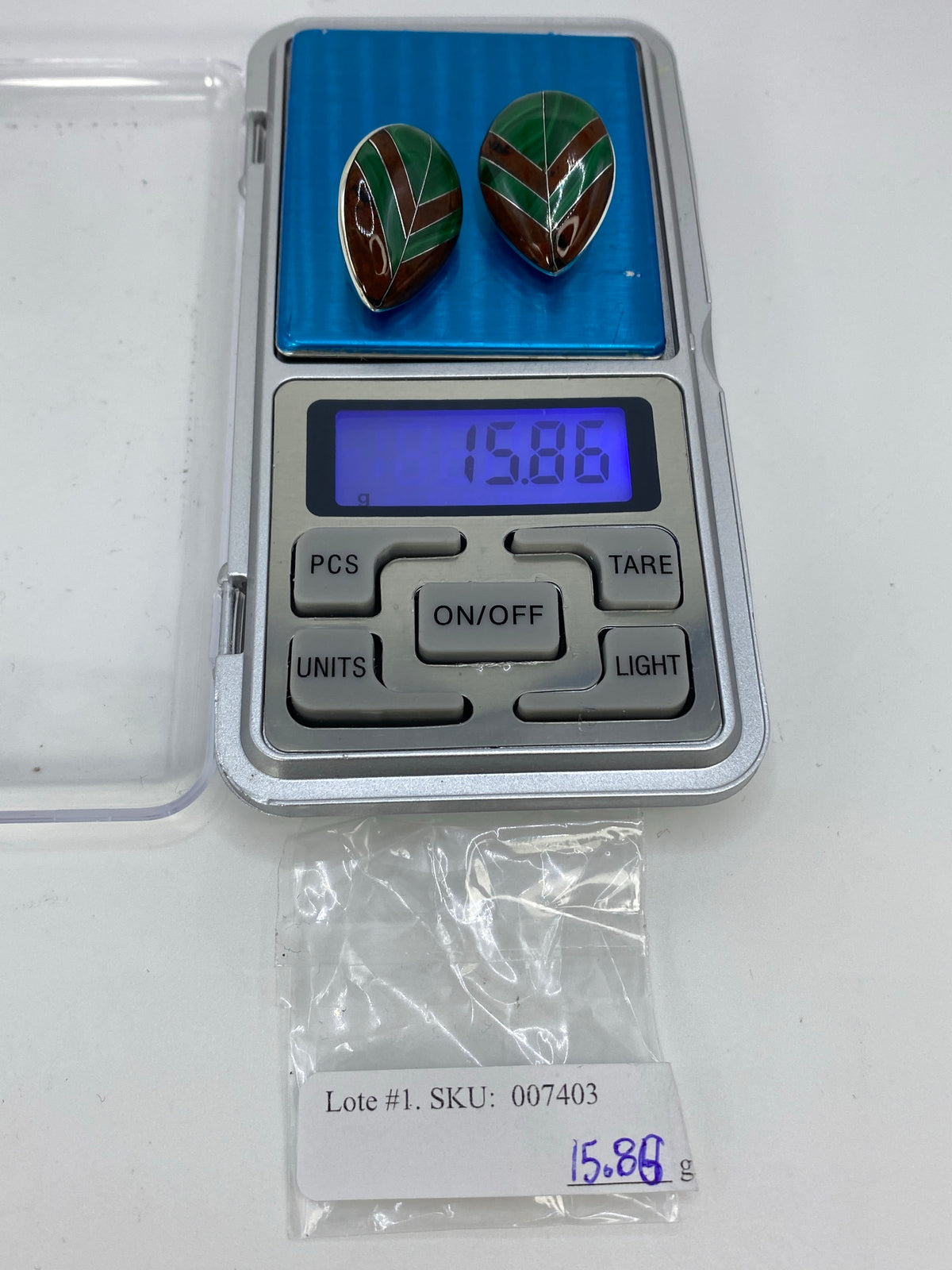 Aretes Plata Malaquita y Ojo de Tigre — Taxco 925 — foto 6