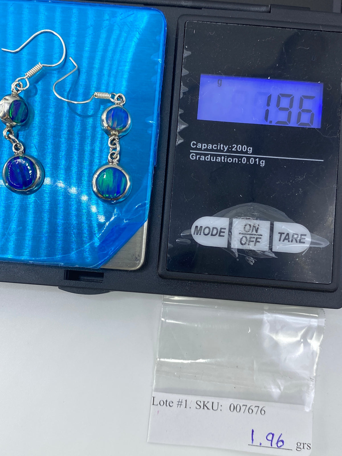 Aretes Plata 925 Ópalo de Fuego Verde Olivo — Taxco — foto 6
