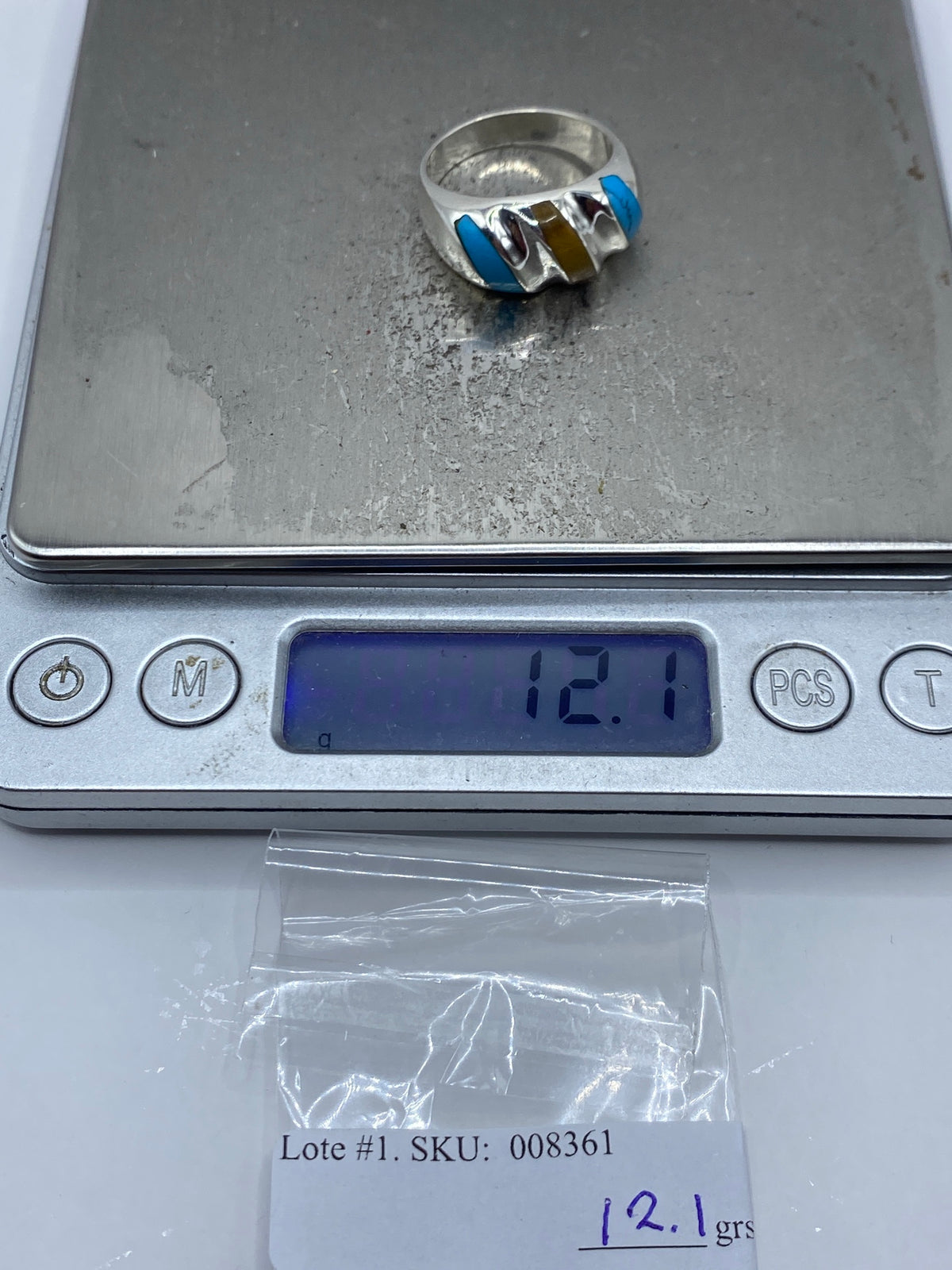 Anillo de Plata con Turquesa Azul — Taxco 925 — foto 7