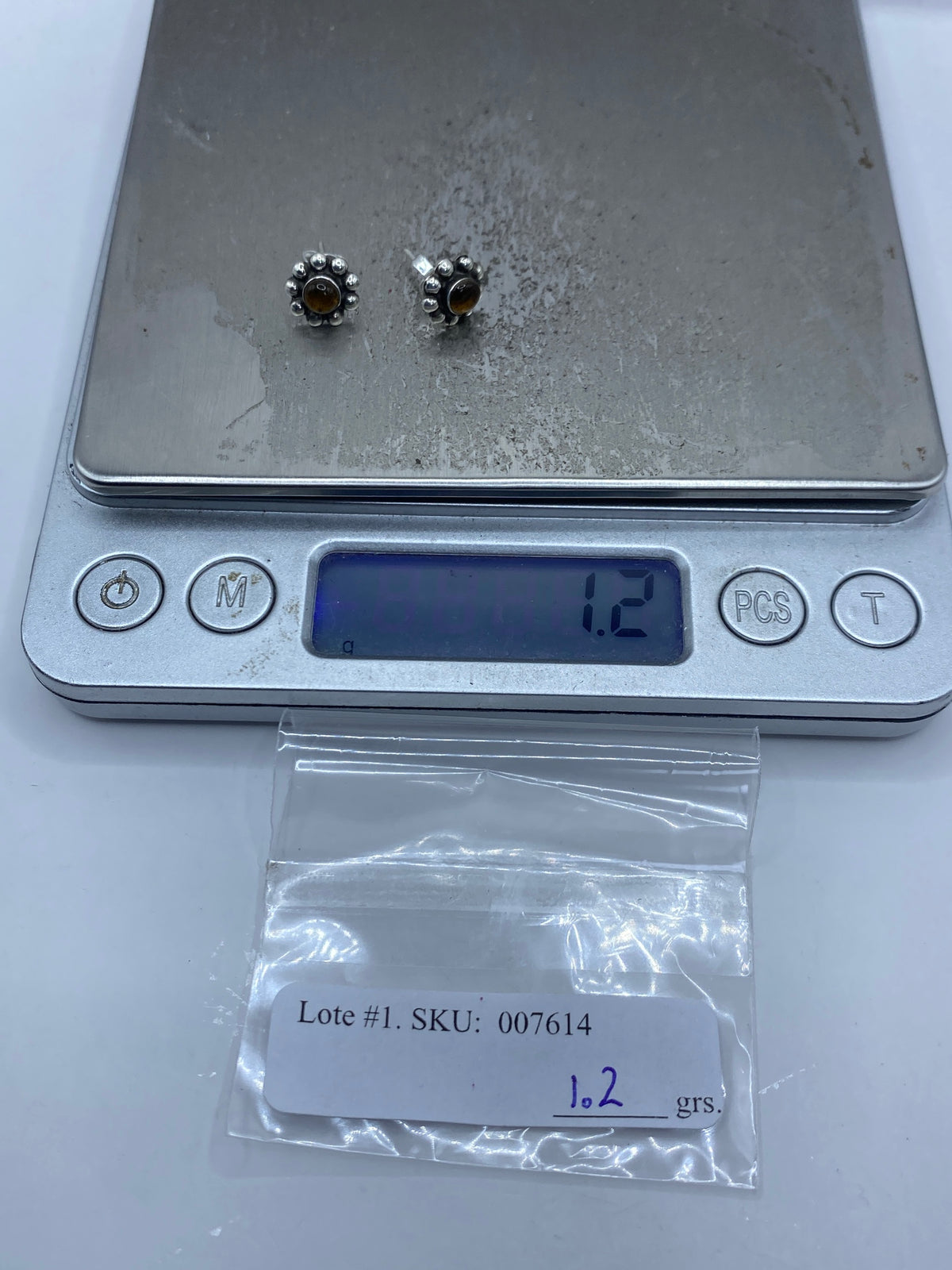 Aretes de Plata con Ámbar Café — Taxco 925 — foto 6