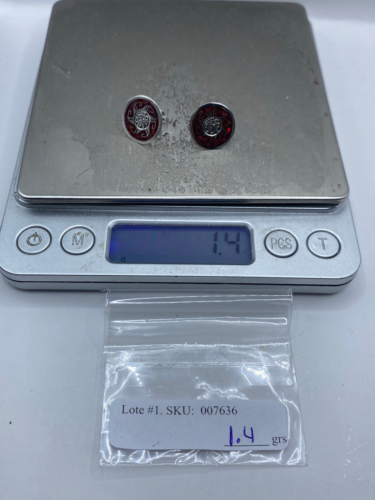 Aretes Ópalo de Fuego Rojo Plata 925 — Taxco — foto 6