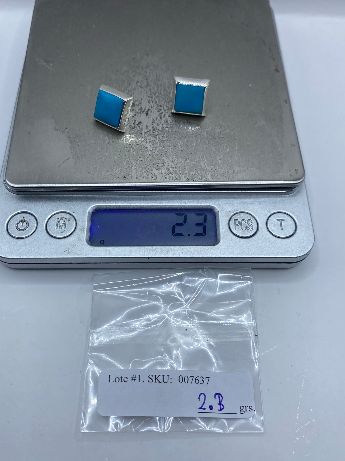 Aretes de Plata con Turquesa Azul — Taxco 925 — foto 6
