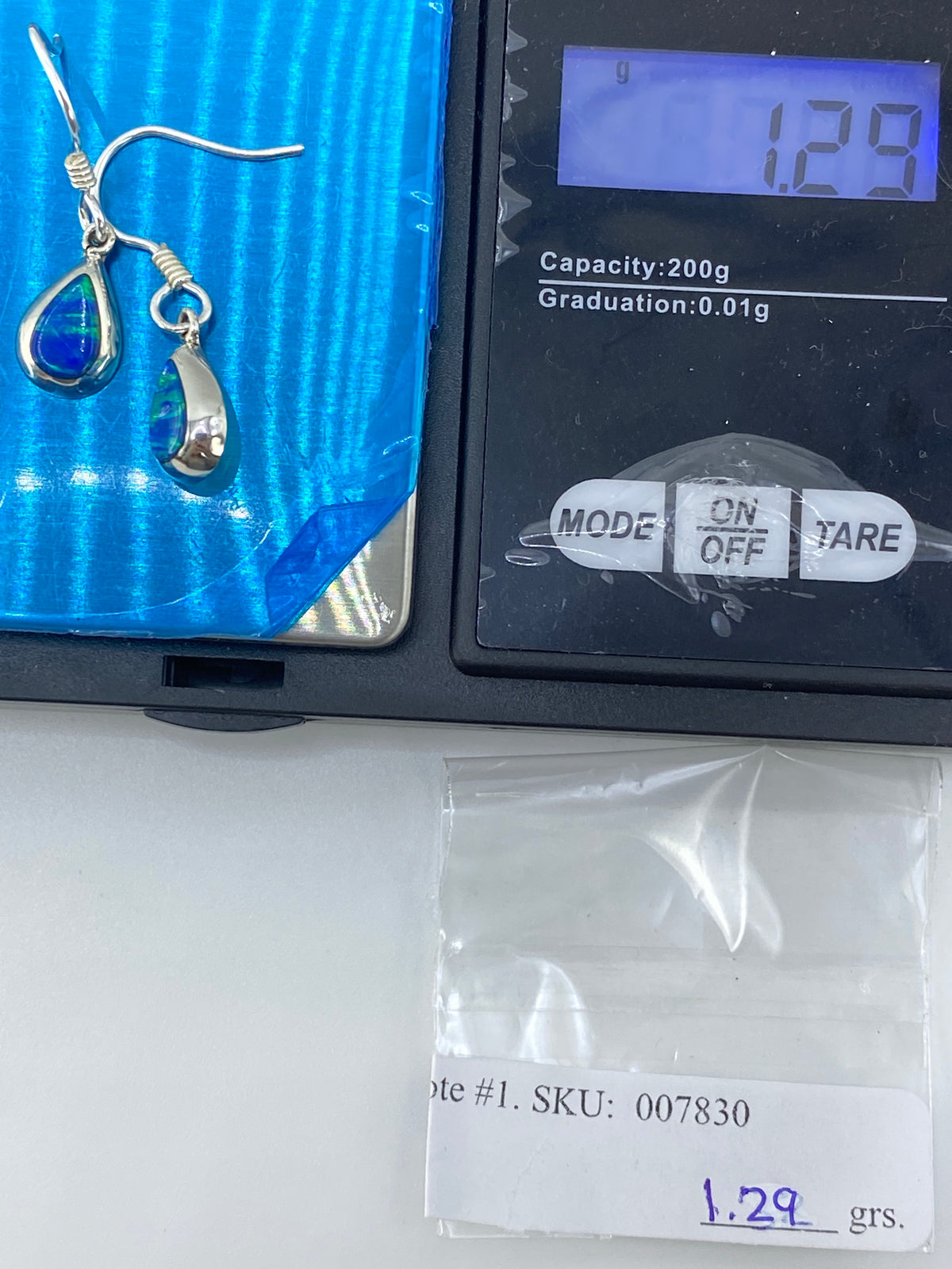 Aretes de Plata con Ópalo de Fuego Verde Olivo — Taxco 925 — foto 6