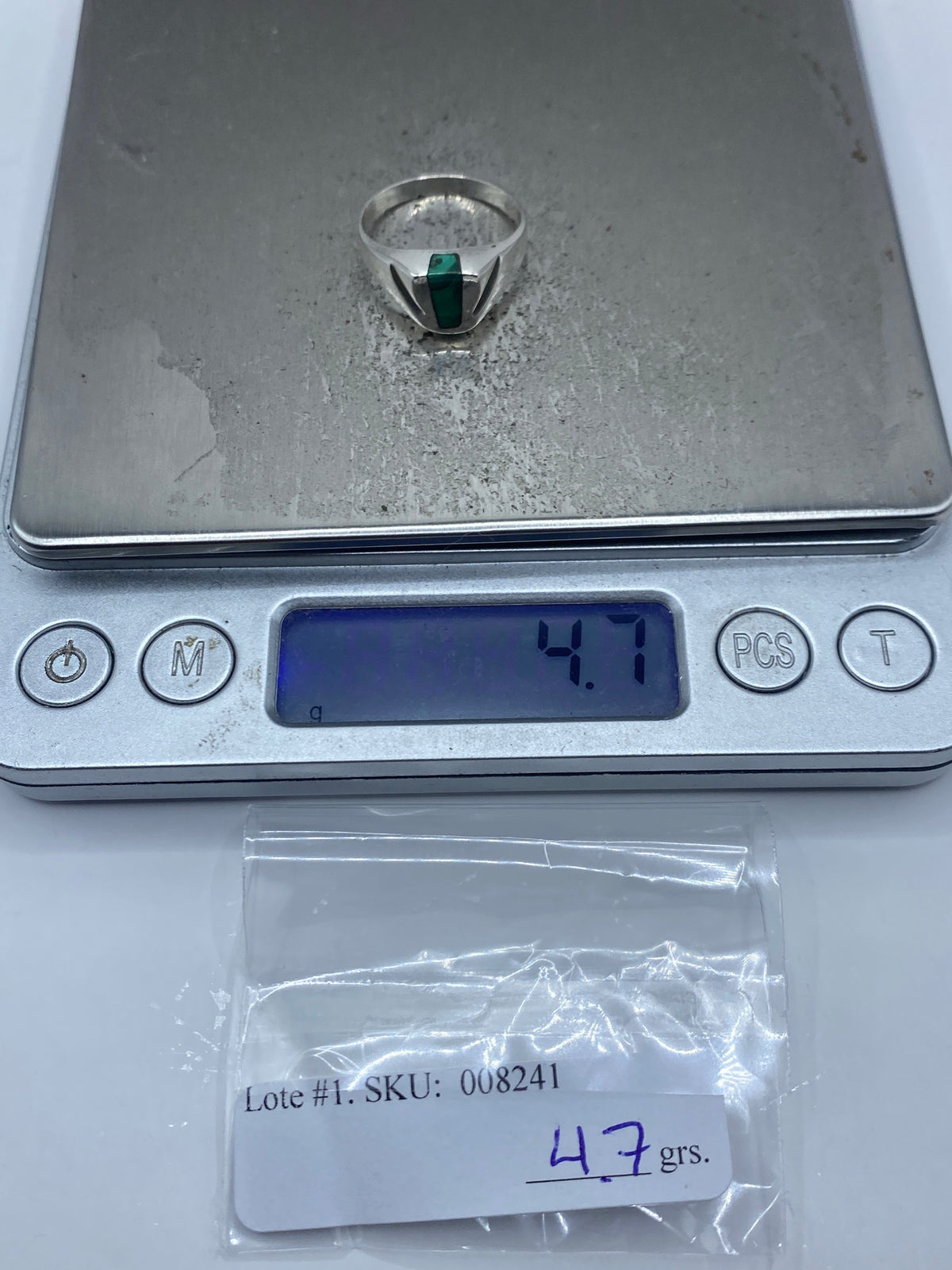 Anillo de Plata con Malaquita Verde — Taxco 925 — foto 7