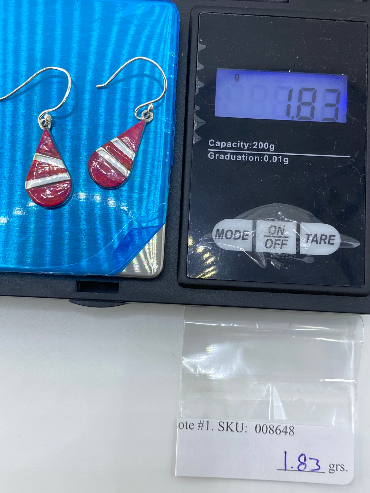 Aretes de Plata con Ópalo de Fuego Rosa — Taxco 950 — foto 6
