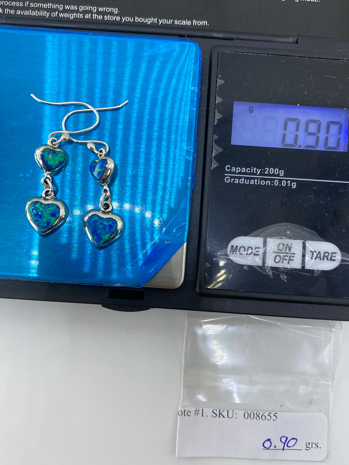 Aretes de Plata con Ópalo de Fuego Verde — Taxco 925 — foto 6