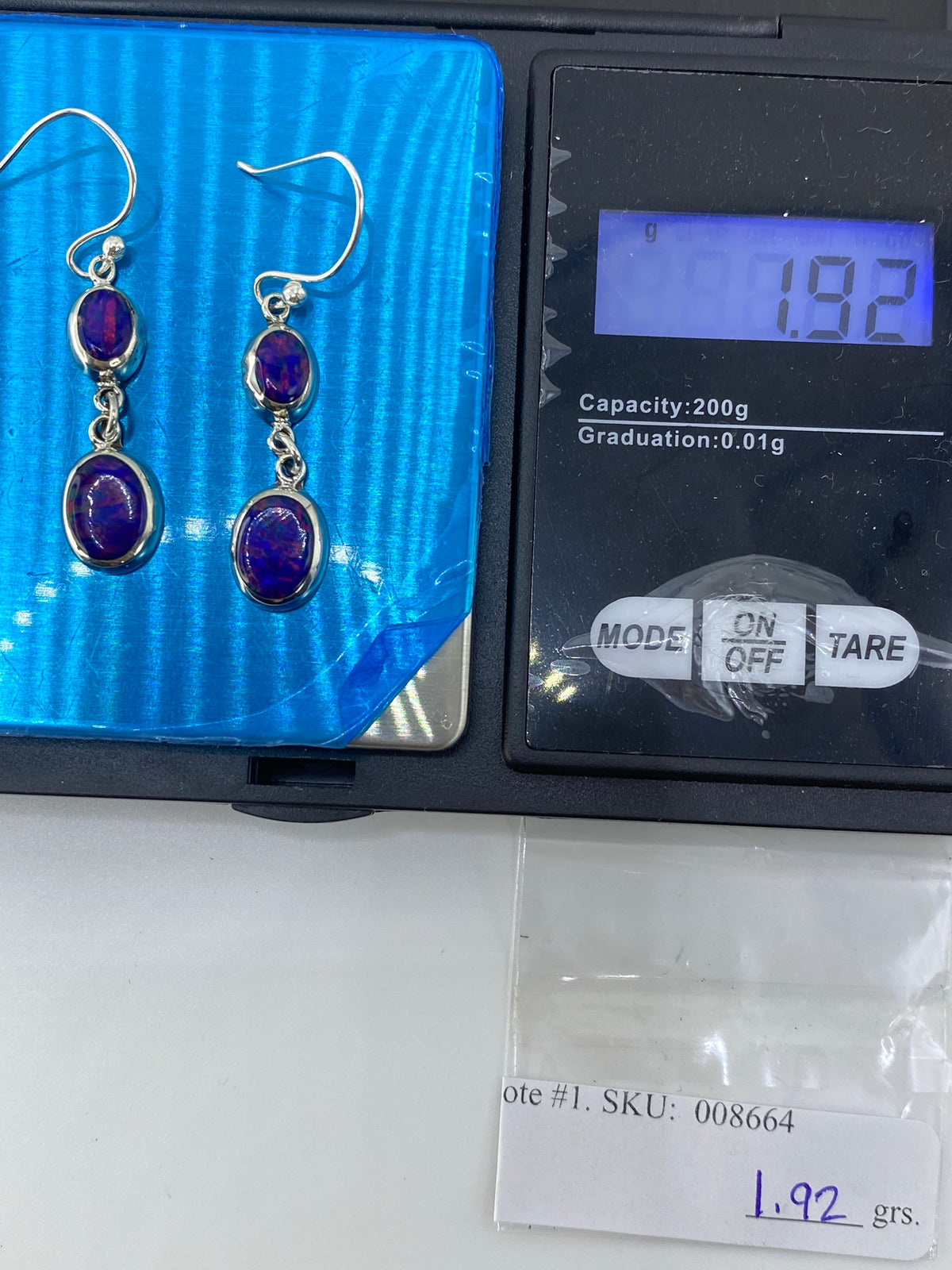 Aretes de Plata con Ópalo de Fuego Rosa — Taxco 925 — foto 6