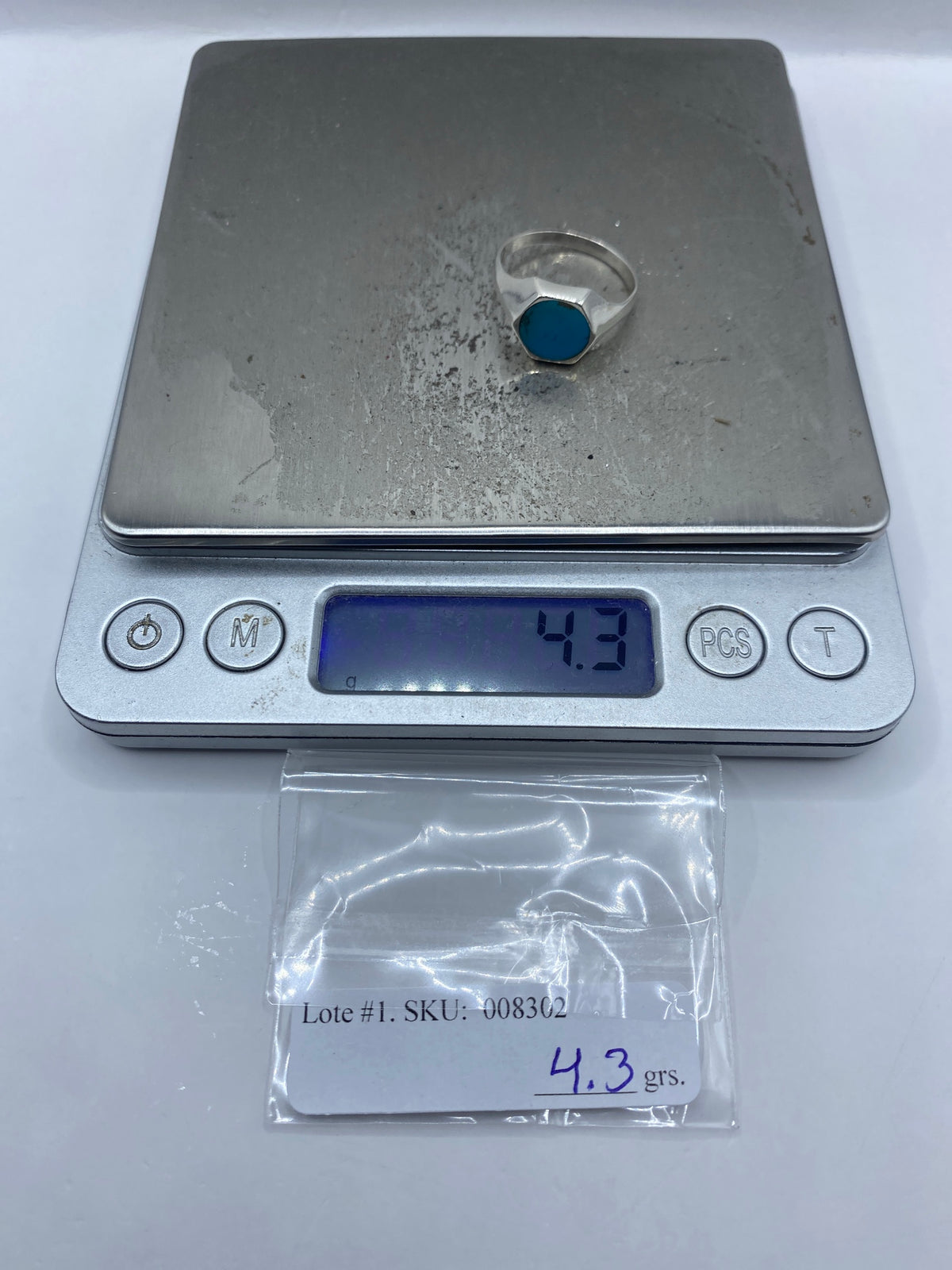 Anillo de Plata Turquesa Azul Cielo — Taxco 925 — foto 7