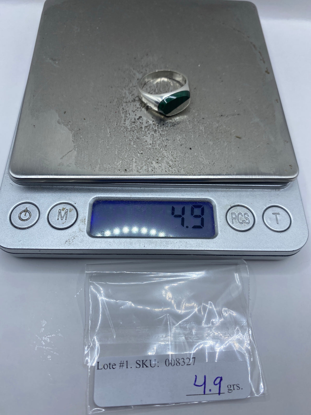 Anillo de Plata con Malaquita Verde — Taxco 925 — foto 7