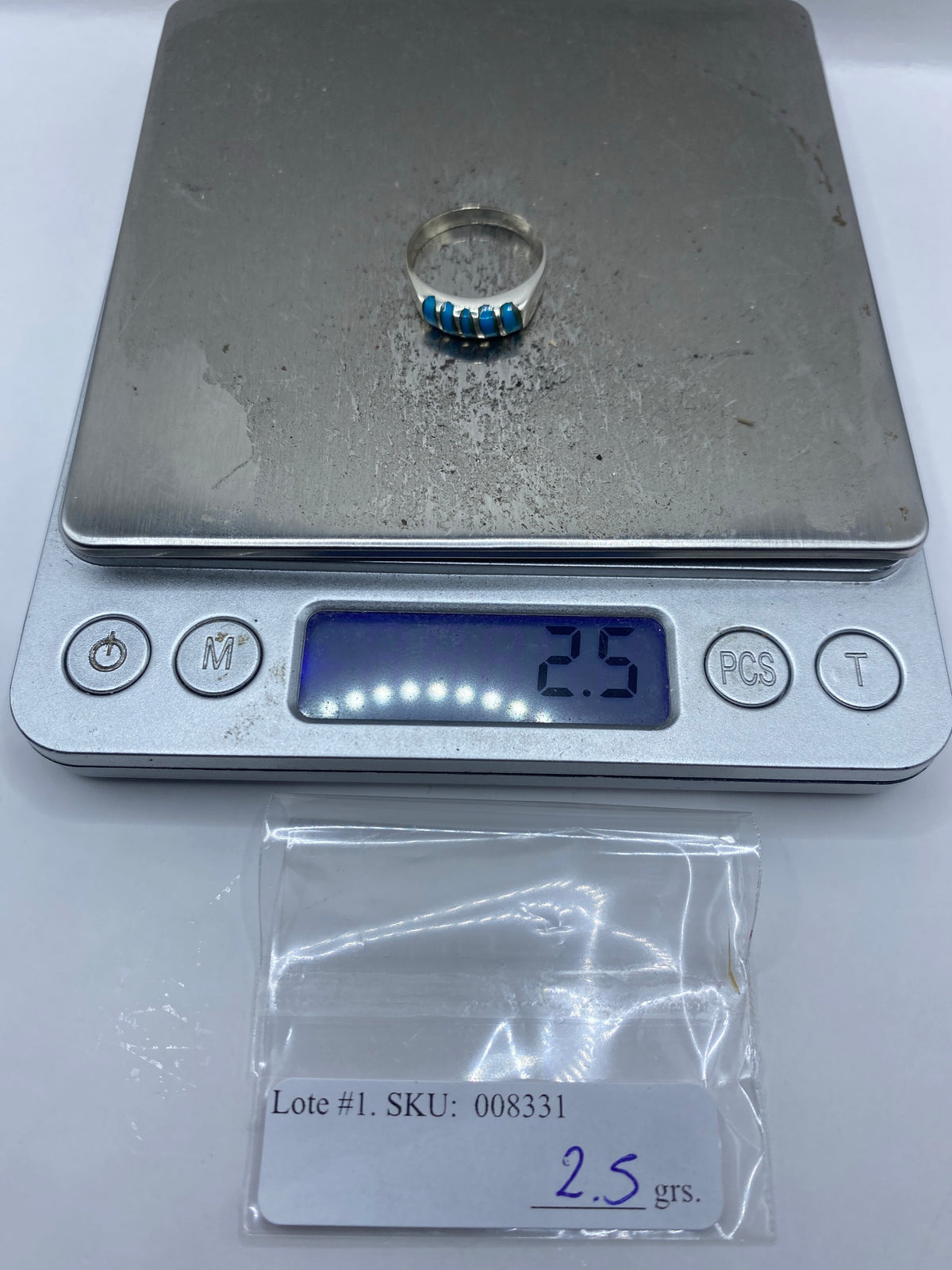 Anillo de Plata con Turquesa Azul Cielo — Taxco 925 — foto 7