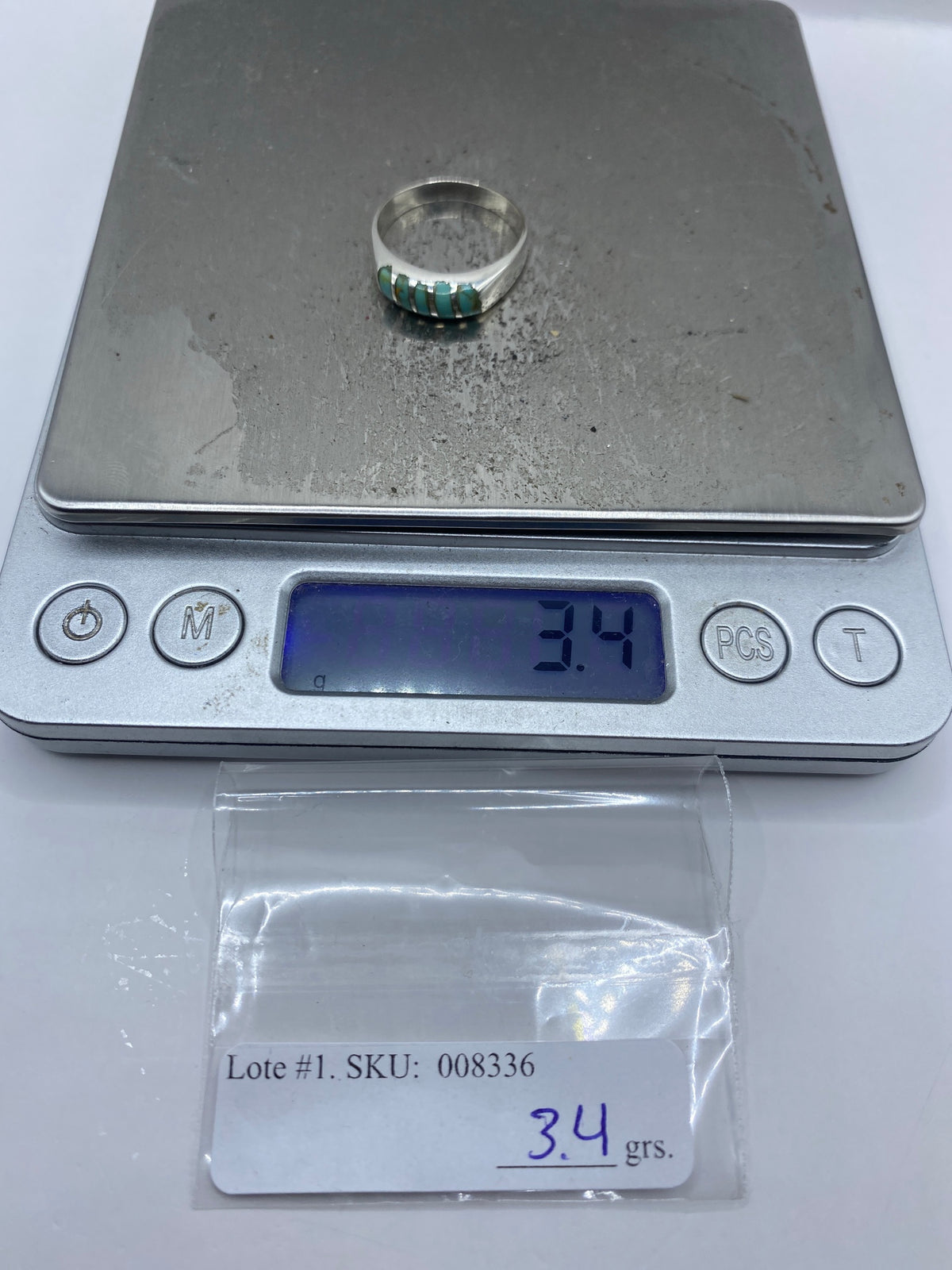 Anillo de Plata Turquesa Azul Cielo — Taxco 925 — foto 7