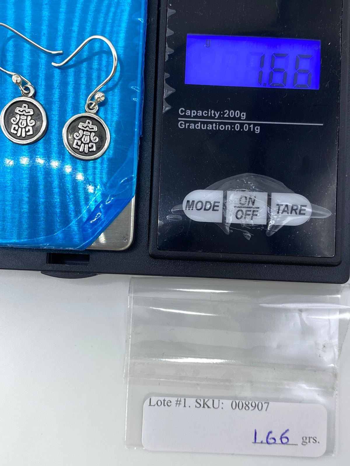 Aretes Plata Cruz Religiosa Repujada — Taxco 925 — foto 6