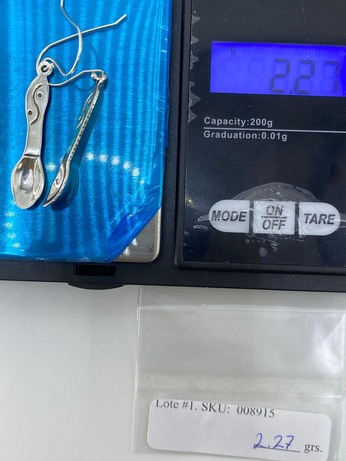Aretes de Plata Repujados en Forma de Cuchara — Taxco 925 — foto 6