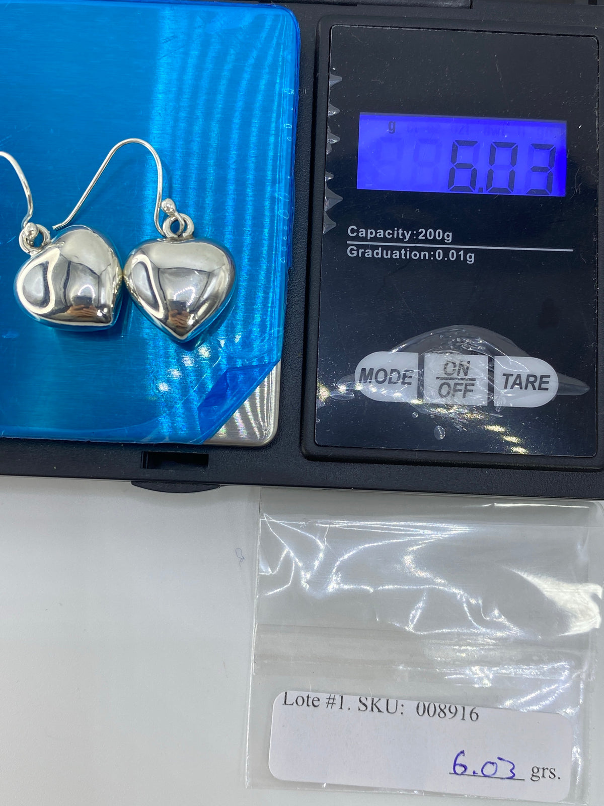 Aretes de Corazón Puffy de Plata 925 — Taxco — foto 6