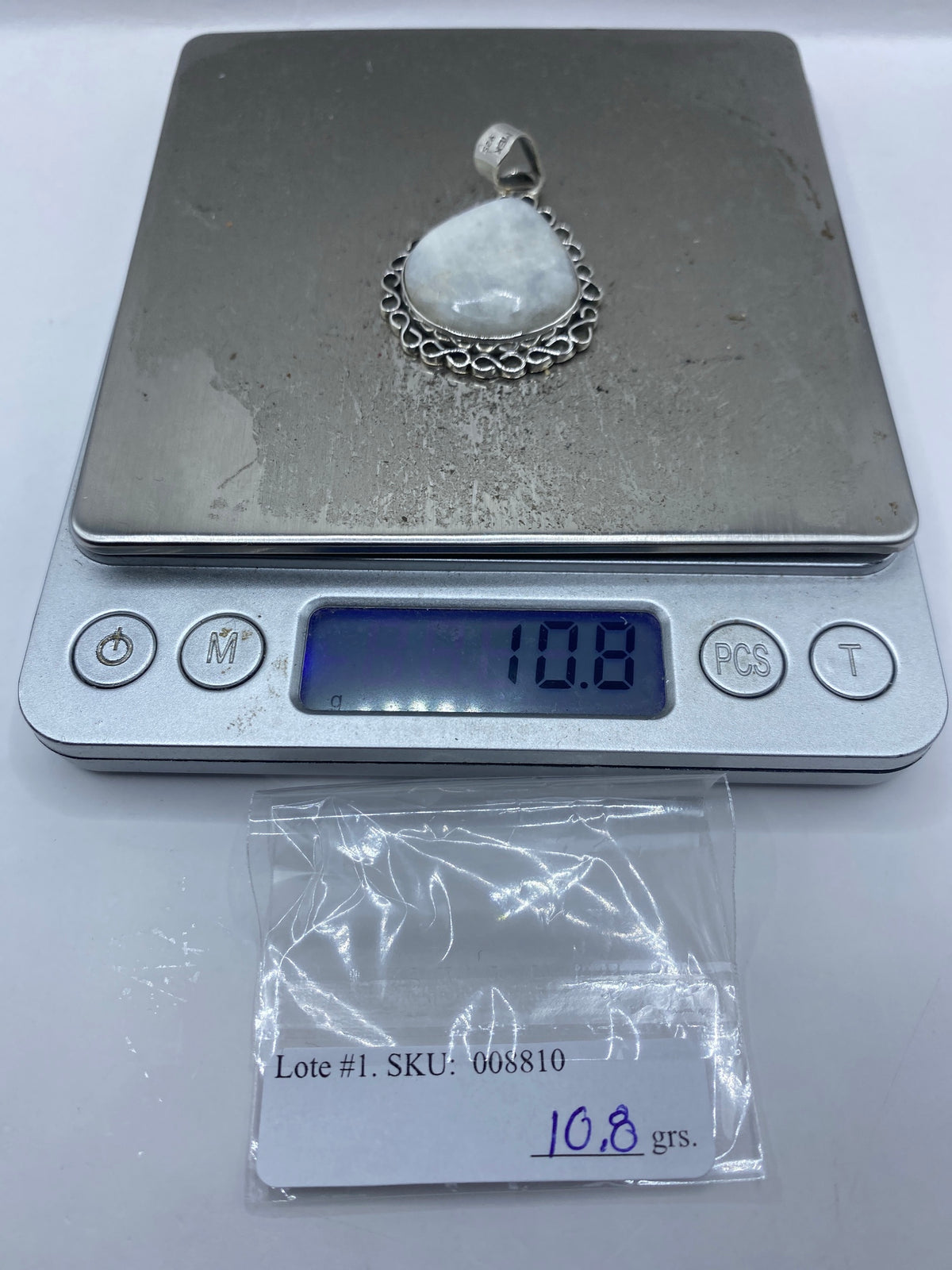 Dije de Plata 925 con Cuarzo Cristalino — Taxco Engastado — foto 6