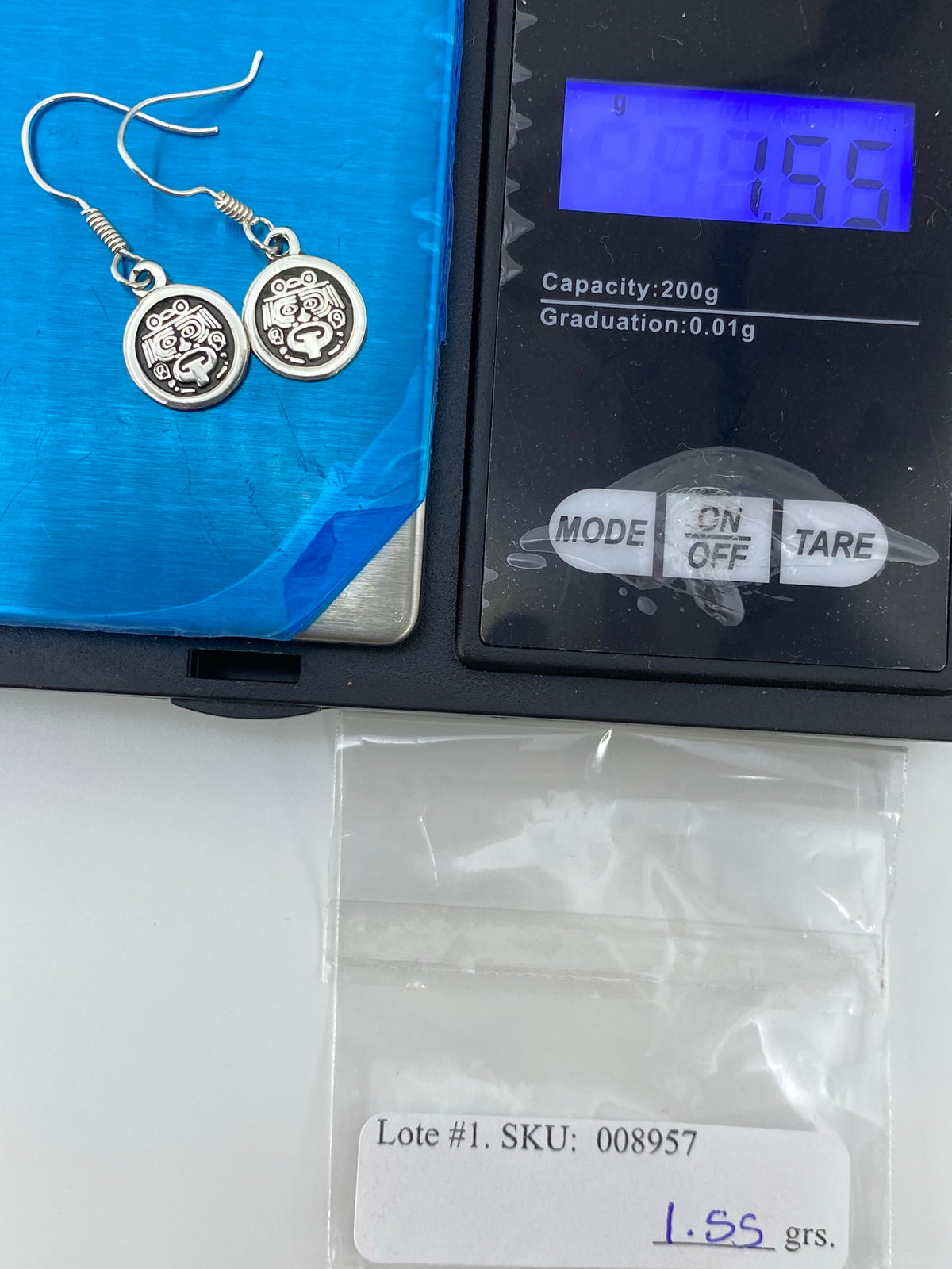 Aretes de Plata Repujado Prehispánico — Taxco 925 — foto 6