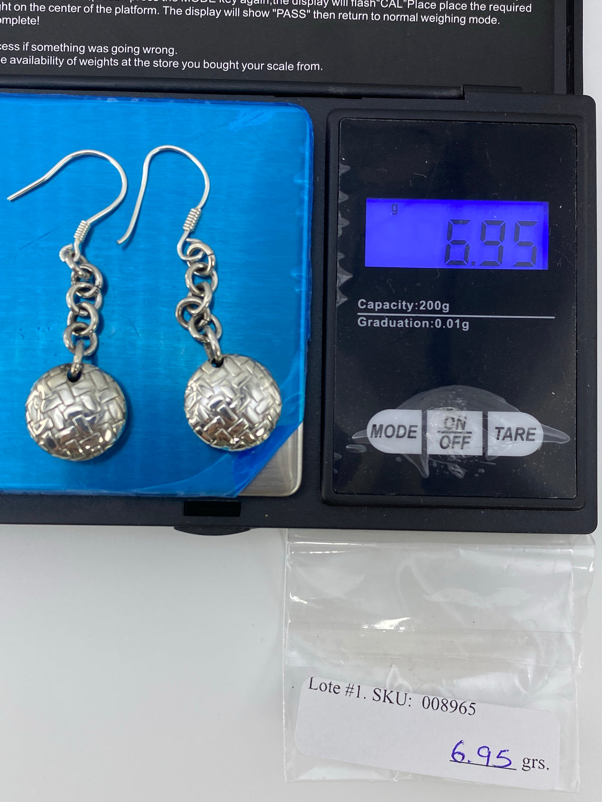 Aretes de Plata Cartoneado Geométrico — Taxco 925 — foto 6