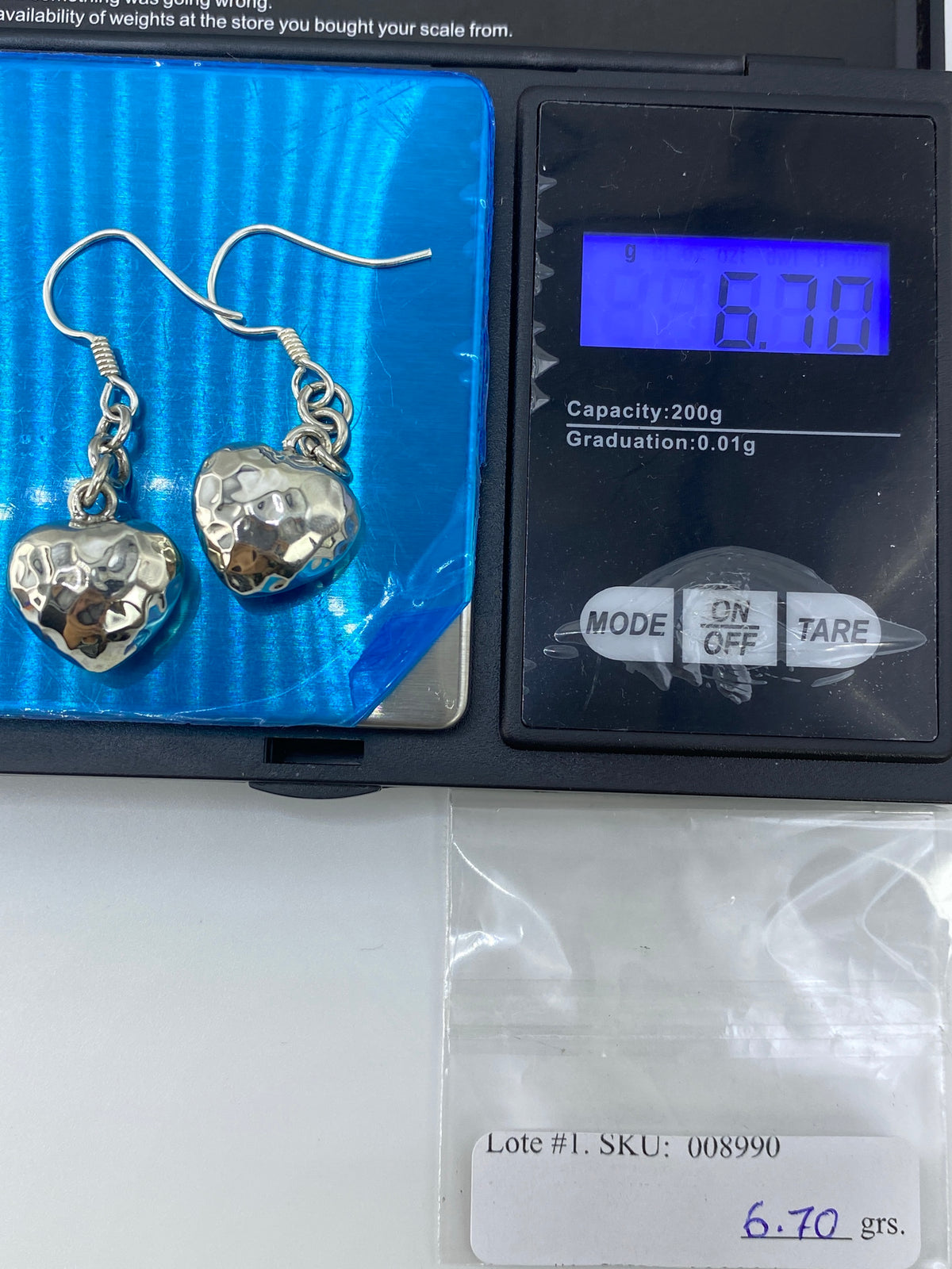 Aretes Corazón Cartoneado Plata 925 — Taxco — foto 6