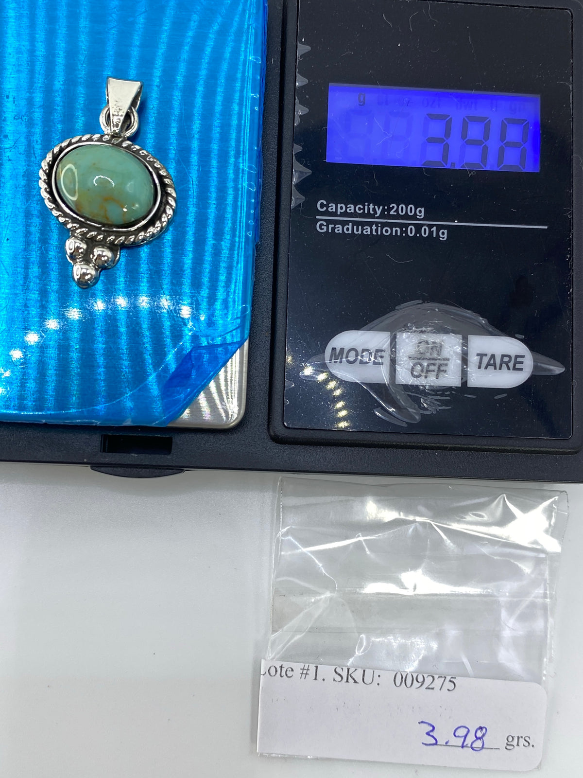 Dije de Plata Turquesa Azul Cielo — Taxco 925 — foto 6