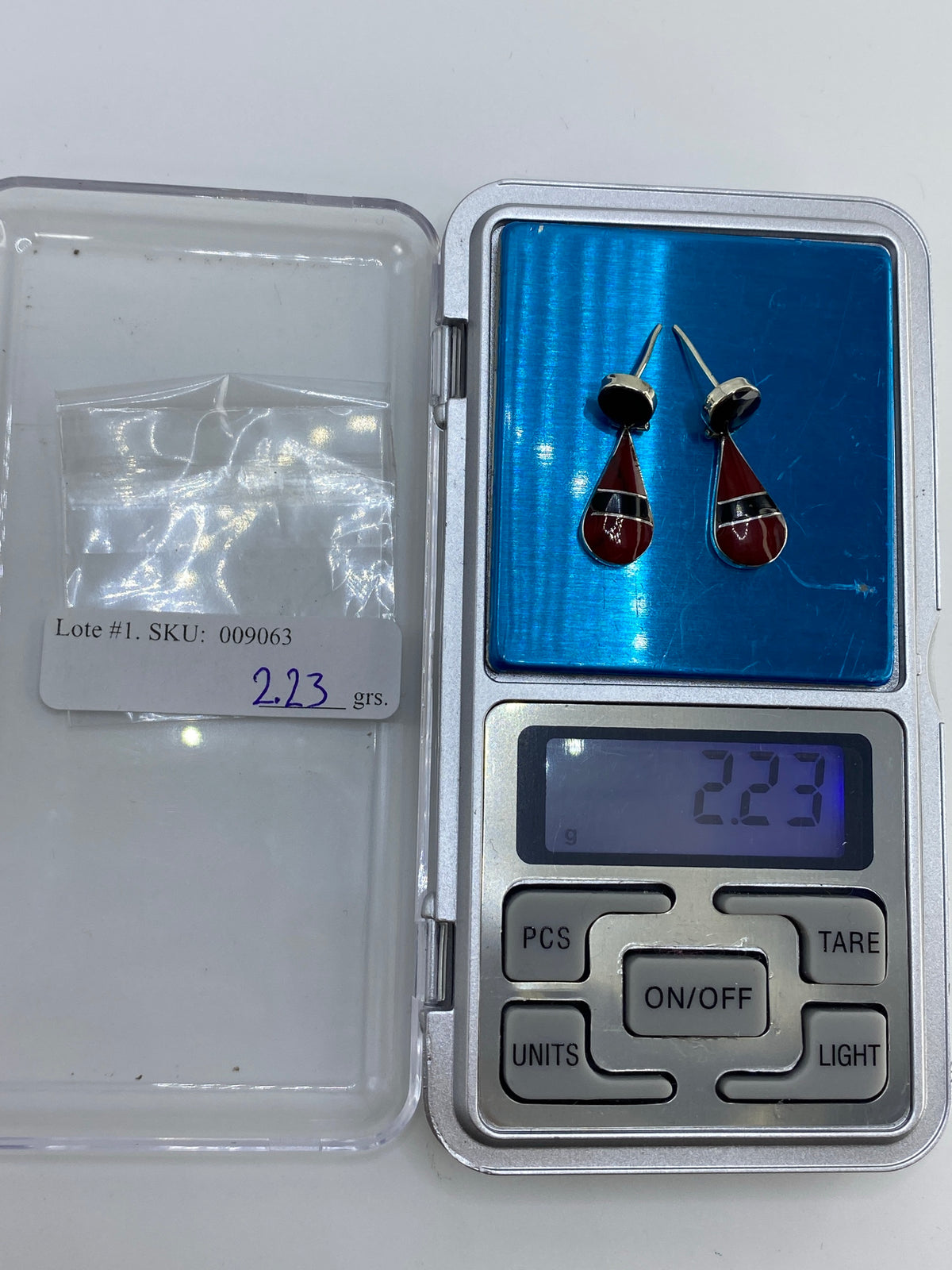 Aretes de Plata con Ónix y Coral — Taxco 950 — foto 6