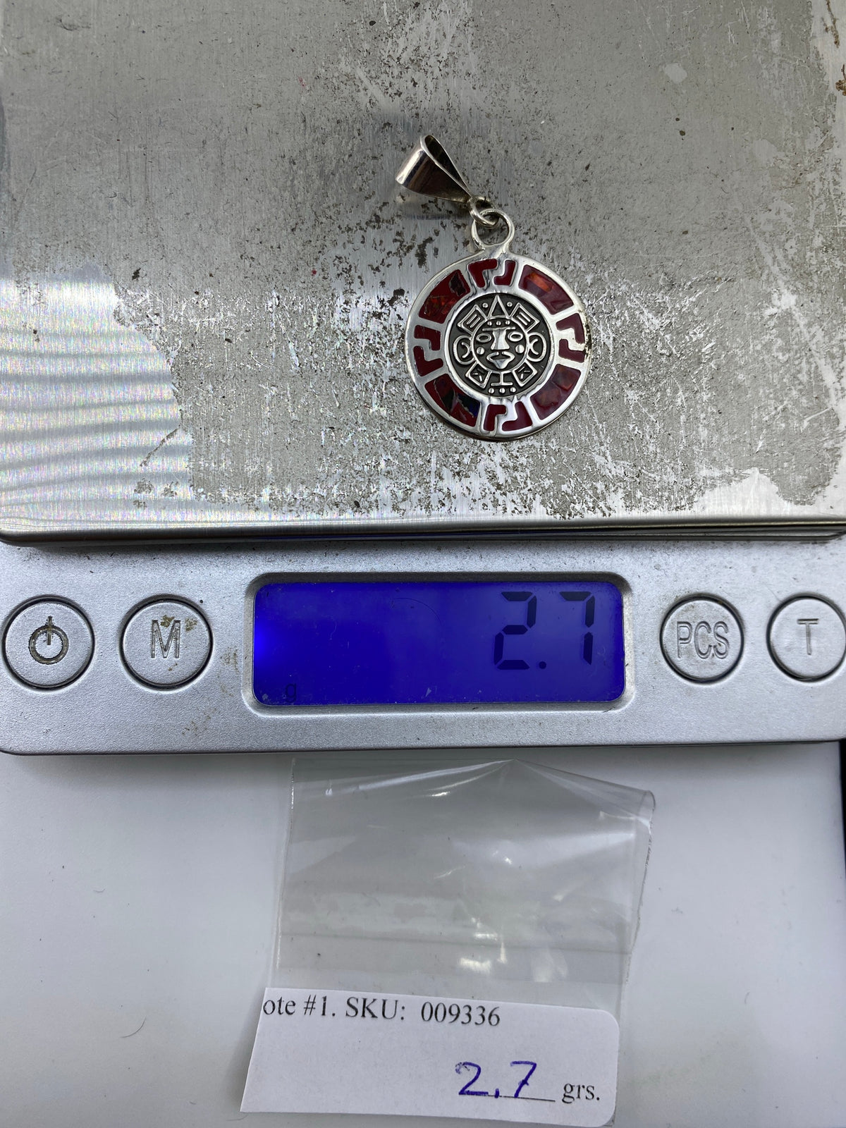 Dije Calendario Azteca Plata Ópalo de Fuego — Taxco 925 — foto 6