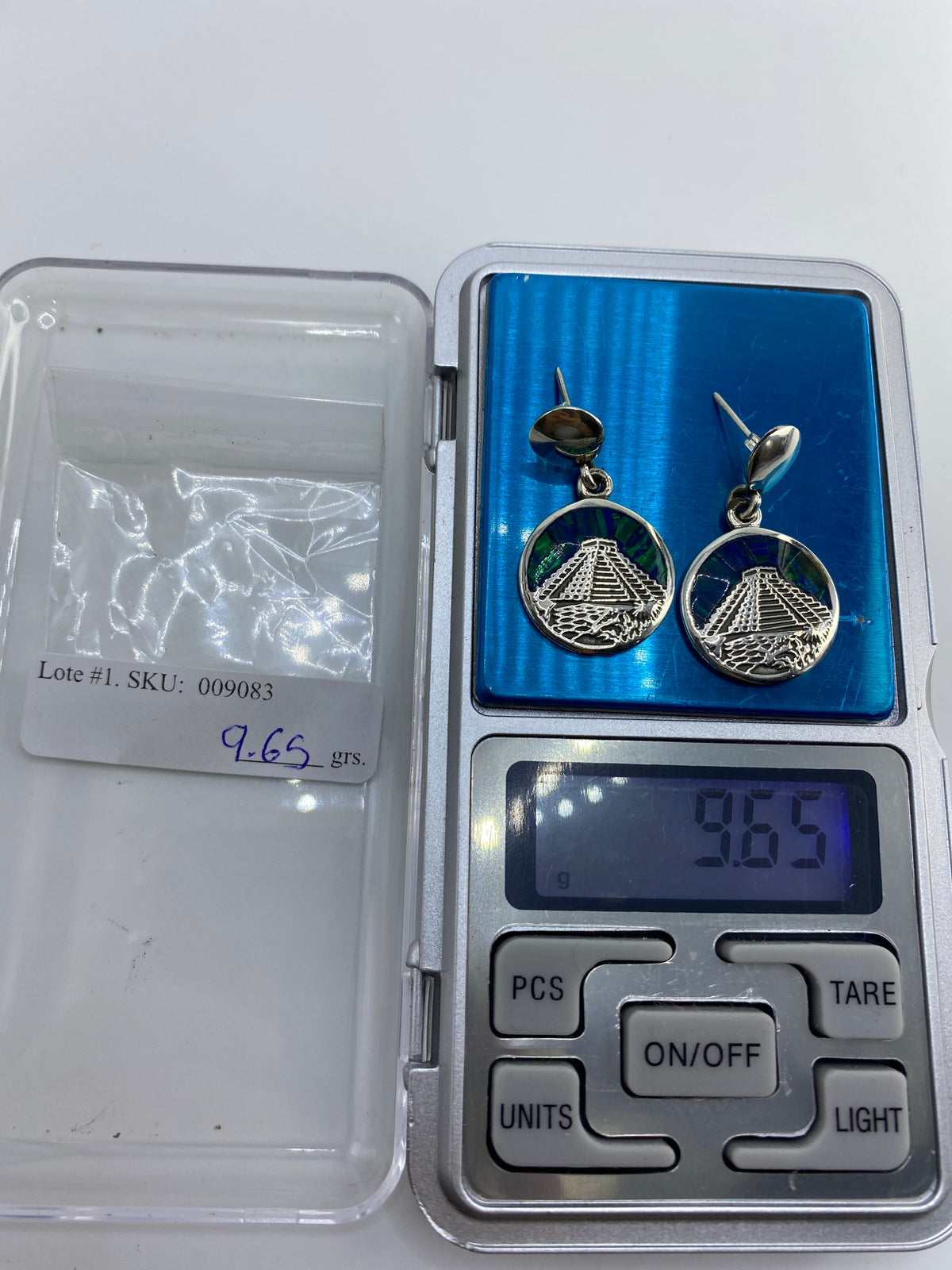 Aretes Plata Ópalo de Fuego Pirámide Prehispánica — Taxco 950 — foto 6