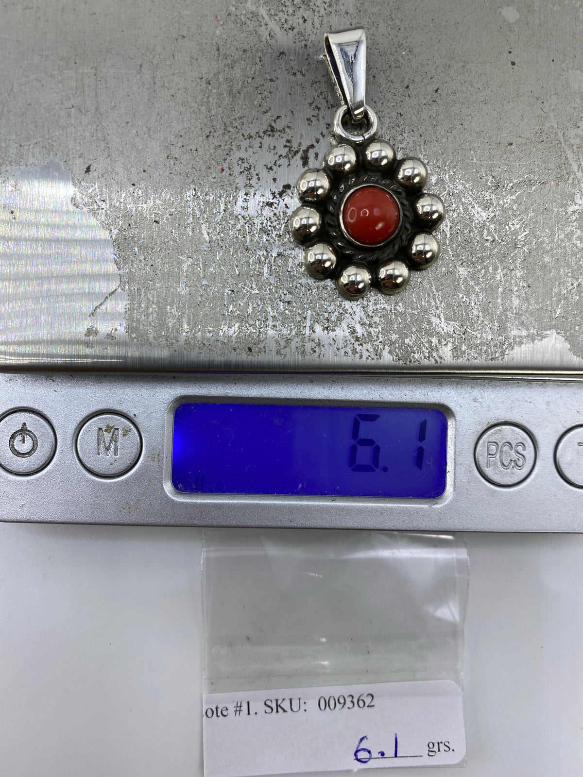 Dije de Plata con Coral Rojo — Taxco 925 — foto 6