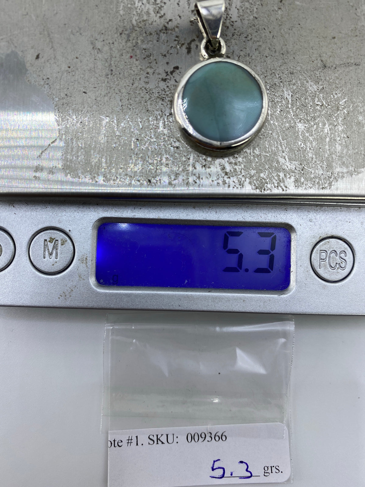 Dije de Plata con Turquesa Azul Cielo — Taxco 925 — foto 6