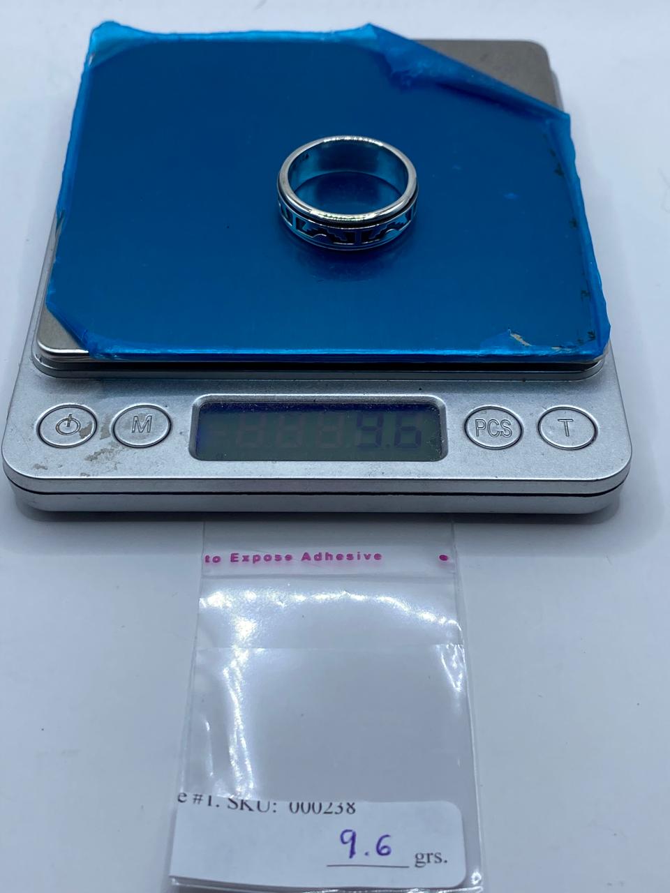 💍 Anillo Giratorio de Plata 925 con Diseño Geométrico Abstracto