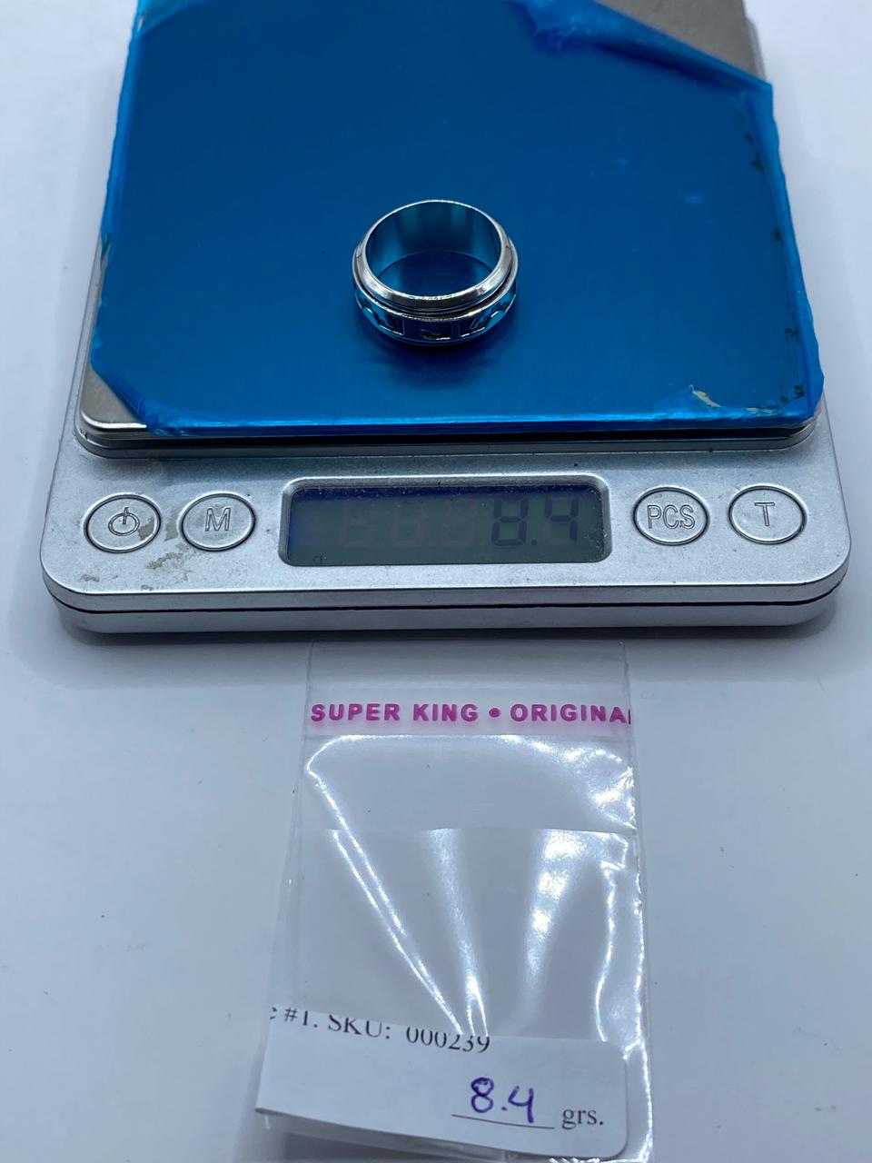 💍 Anillo Giratorio de Plata 925 con Diseño Geométrico Abstracto