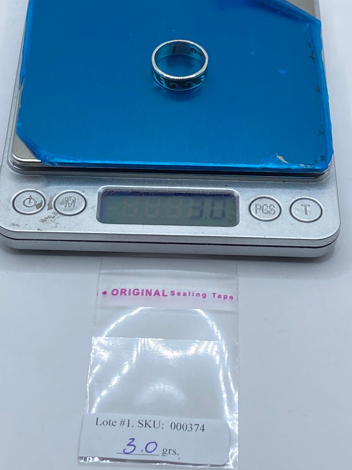 Anillo Olas en Plata .925 con Malaquita Natural