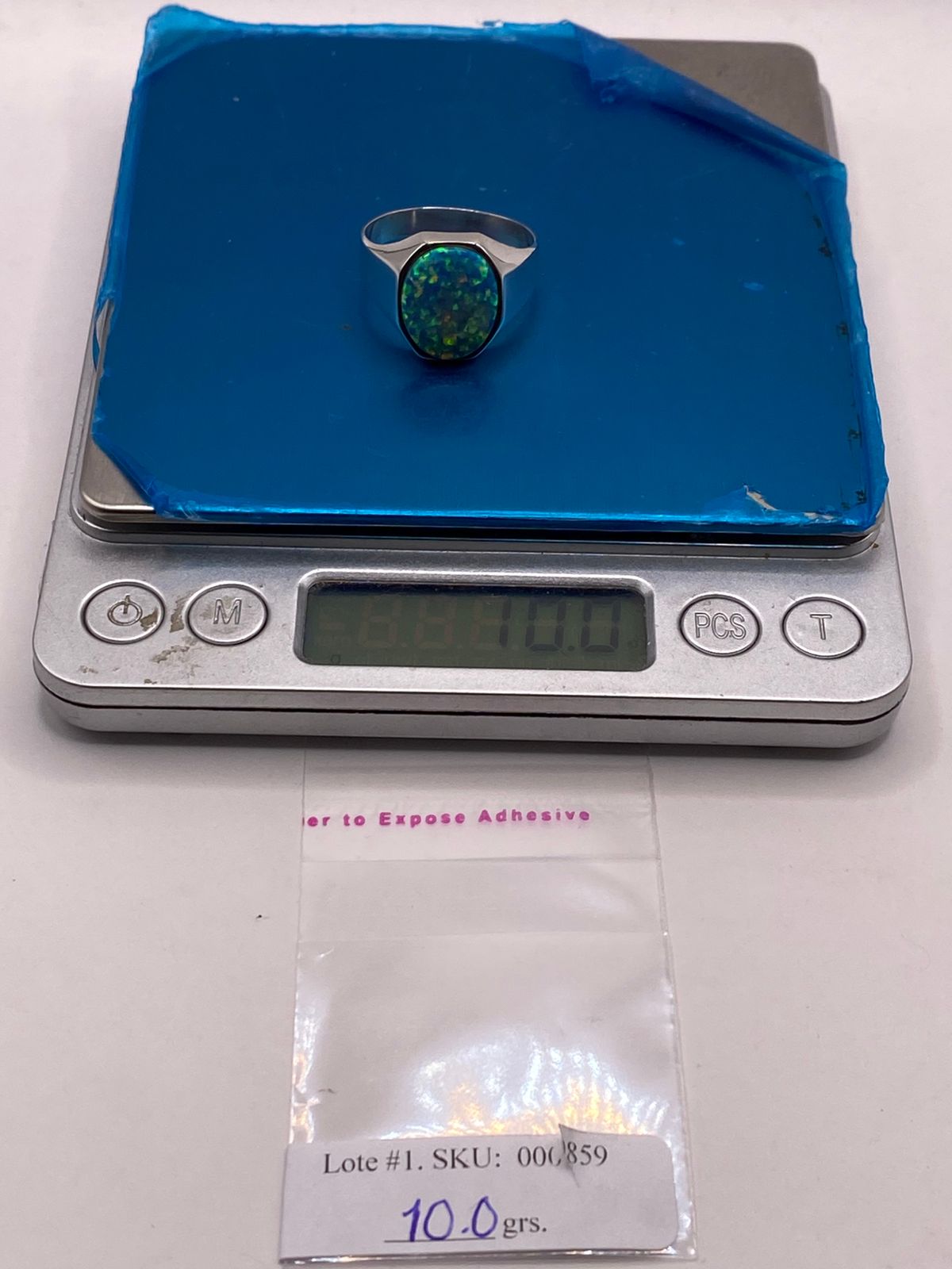 🔥 Anillo con Ópalo de Fuego Azul‑Verde Ovalado en Plata Ley 950