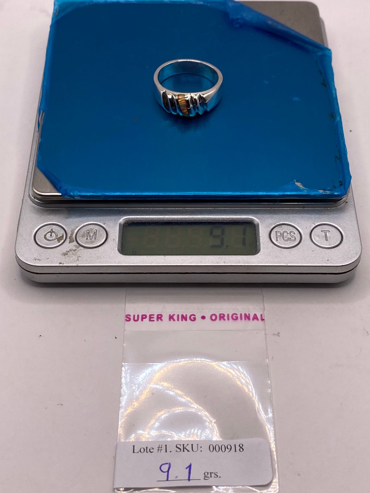 Anillo Plata Ley 925 con Ópalo de Fuego Diseño Contemporáneo
