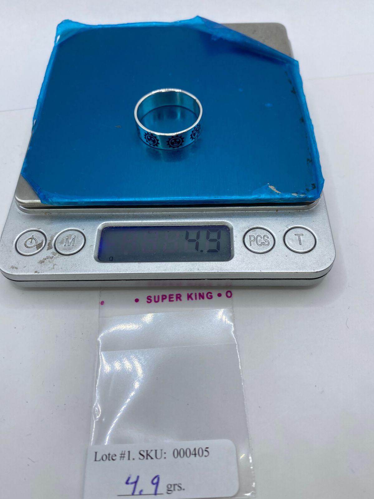 🌞💍 Anillo Soles en Plata .925 con Lápiz Lazuli Morado