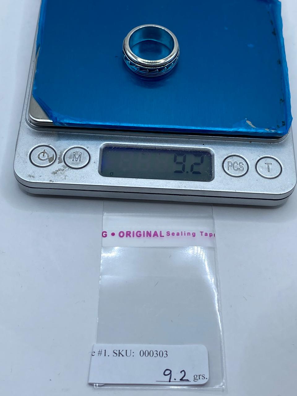 🌊 Anillo Spinner Olas Estilizadas en Plata .925