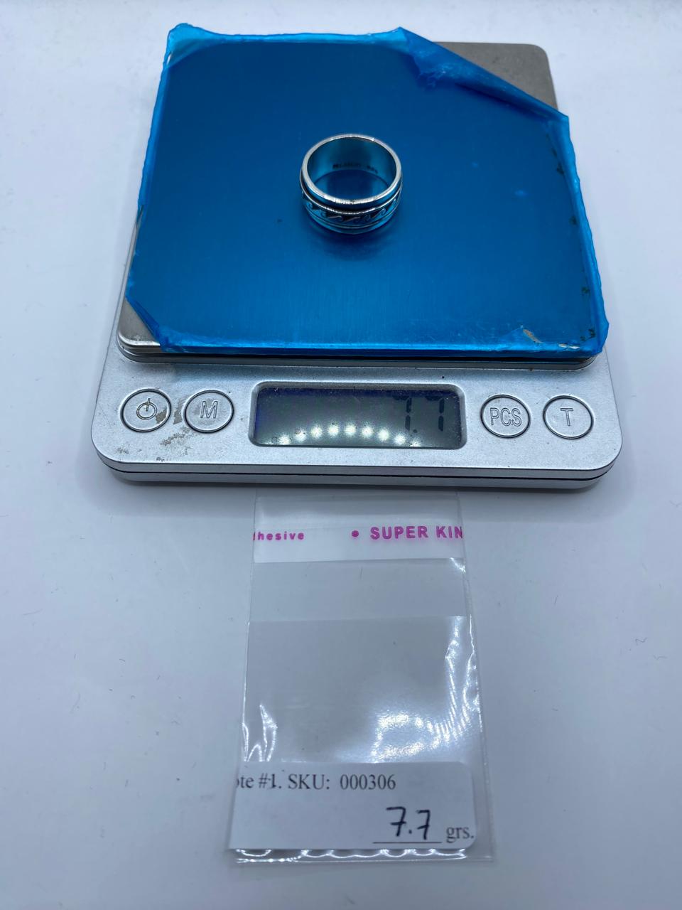 Anillo Spinner Olas Estilizadas en Plata .925, peso en gramos (bΓ‘scula)