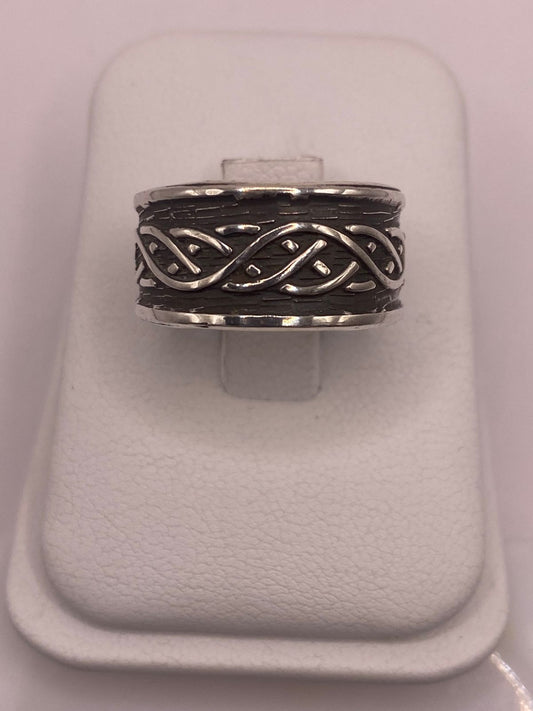 Anillo de Plata 925 Estilo Celta Trenzado, vista frontal