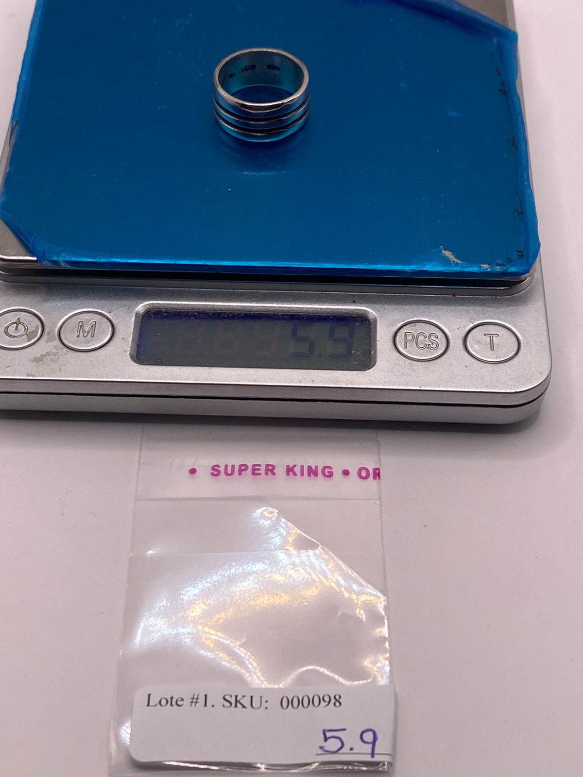 Anillo de Plata 925 con Doble Línea Central