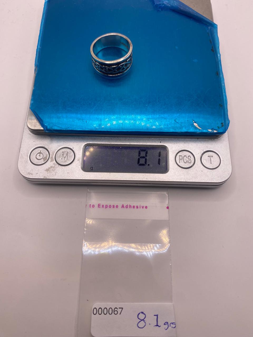 Anillo de Plata Esterlina 925 con Diseño Trenzado Estilo Celta y Acabado Oxidado